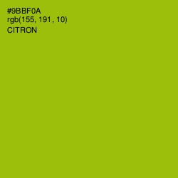 #9BBF0A - Citron Color Image