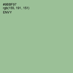 #9BBF97 - Envy Color Image