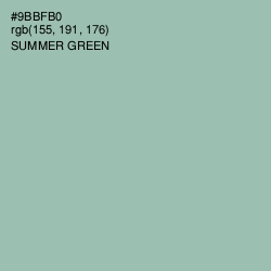 #9BBFB0 - Summer Green Color Image