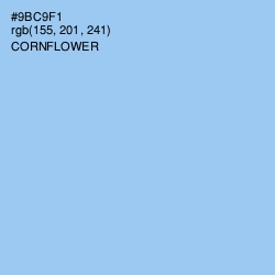 #9BC9F1 - Cornflower Color Image