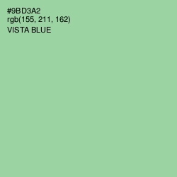 #9BD3A2 - Vista Blue Color Image
