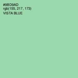 #9BD9AD - Vista Blue Color Image