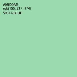 #9BD9AE - Vista Blue Color Image