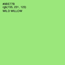 #9BE77B - Wild Willow Color Image