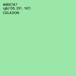 #9BE7A7 - Celadon Color Image