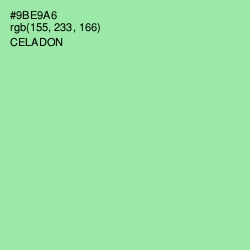 #9BE9A6 - Celadon Color Image