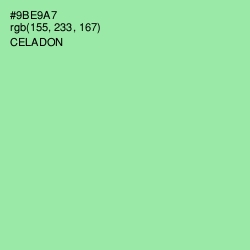 #9BE9A7 - Celadon Color Image