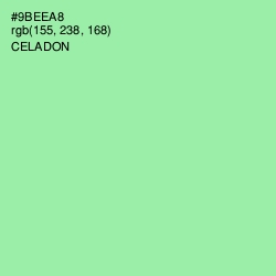 #9BEEA8 - Celadon Color Image