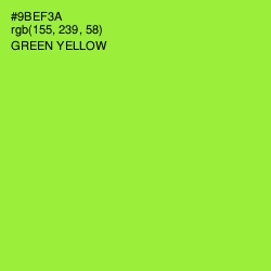 #9BEF3A - Green Yellow Color Image