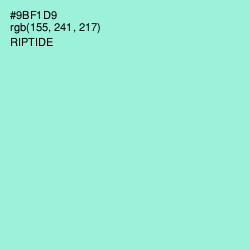 #9BF1D9 - Riptide Color Image
