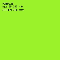#9BF22B - Green Yellow Color Image