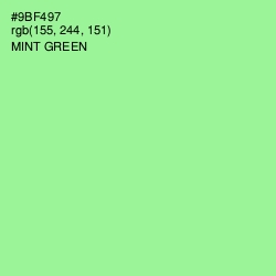 #9BF497 - Mint Green Color Image