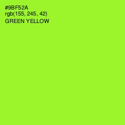 #9BF52A - Green Yellow Color Image