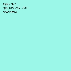 #9BF7E7 - Anakiwa Color Image