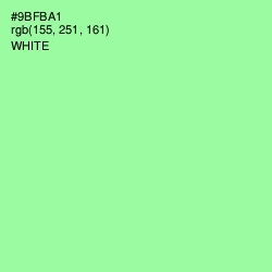 #9BFBA1 - Mint Green Color Image