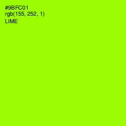 #9BFC01 - Lime Color Image