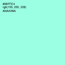 #9BFFE4 - Anakiwa Color Image