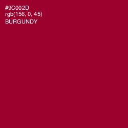 #9C002D - Burgundy Color Image