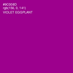 #9C008D - Violet Eggplant Color Image