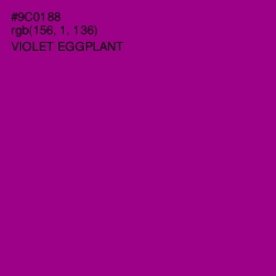 #9C0188 - Violet Eggplant Color Image