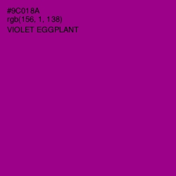 #9C018A - Violet Eggplant Color Image