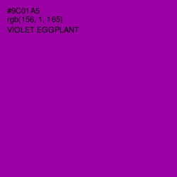 #9C01A5 - Violet Eggplant Color Image