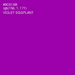 #9C01AB - Violet Eggplant Color Image