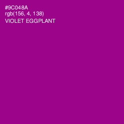 #9C048A - Violet Eggplant Color Image