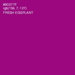 #9C077F - Fresh Eggplant Color Image