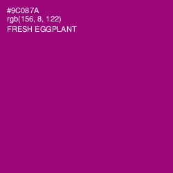 #9C087A - Fresh Eggplant Color Image