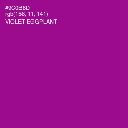 #9C0B8D - Violet Eggplant Color Image