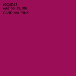 #9C0D58 - Cardinal Pink Color Image