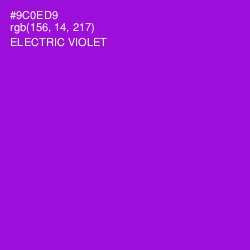 #9C0ED9 - Electric Violet Color Image