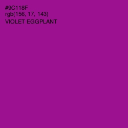 #9C118F - Violet Eggplant Color Image