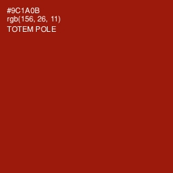 #9C1A0B - Totem Pole Color Image