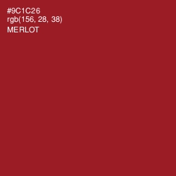 #9C1C26 - Merlot Color Image