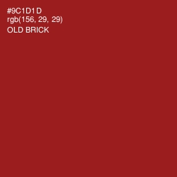 #9C1D1D - Old Brick Color Image