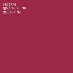 #9C2746 - Solid Pink Color Image