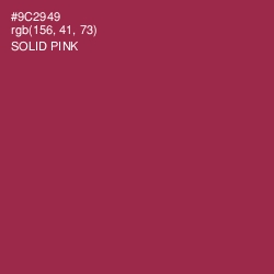 #9C2949 - Solid Pink Color Image