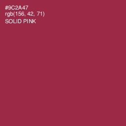 #9C2A47 - Solid Pink Color Image