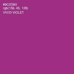 #9C2D80 - Vivid Violet Color Image
