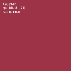 #9C3347 - Solid Pink Color Image