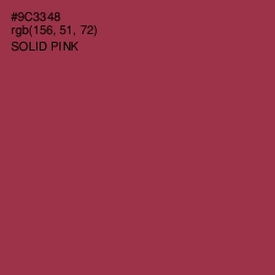 #9C3348 - Solid Pink Color Image