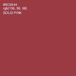 #9C3A44 - Solid Pink Color Image