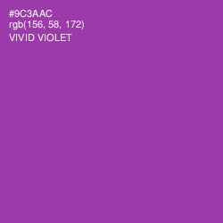 #9C3AAC - Vivid Violet Color Image