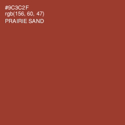 #9C3C2F - Prairie Sand Color Image