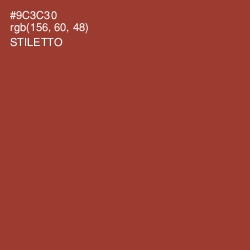 #9C3C30 - Stiletto Color Image