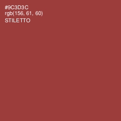 #9C3D3C - Stiletto Color Image