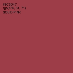 #9C3D47 - Solid Pink Color Image