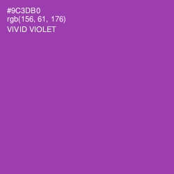 #9C3DB0 - Vivid Violet Color Image